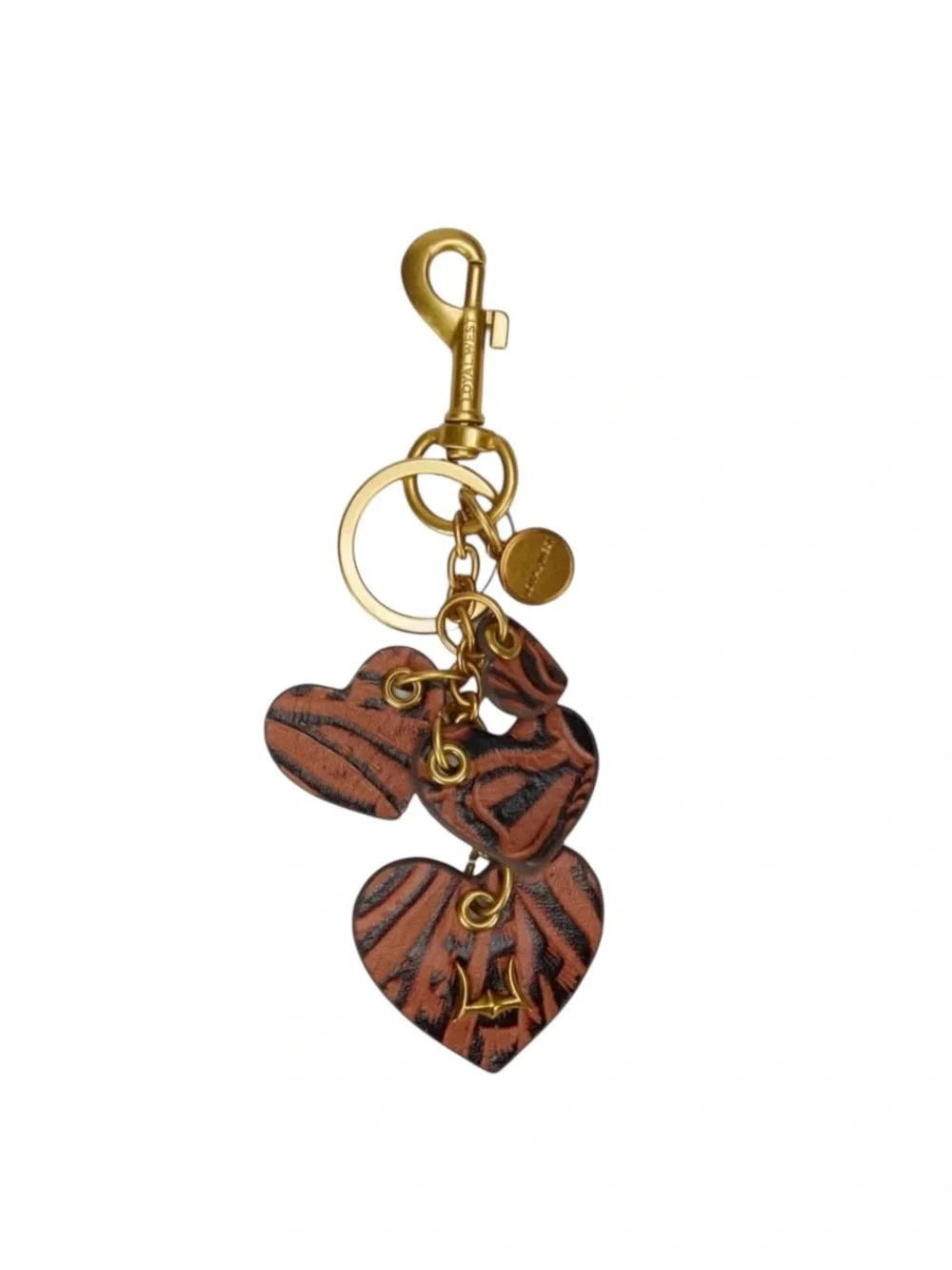 Loyal West Brown Leather Heart Bag Charm